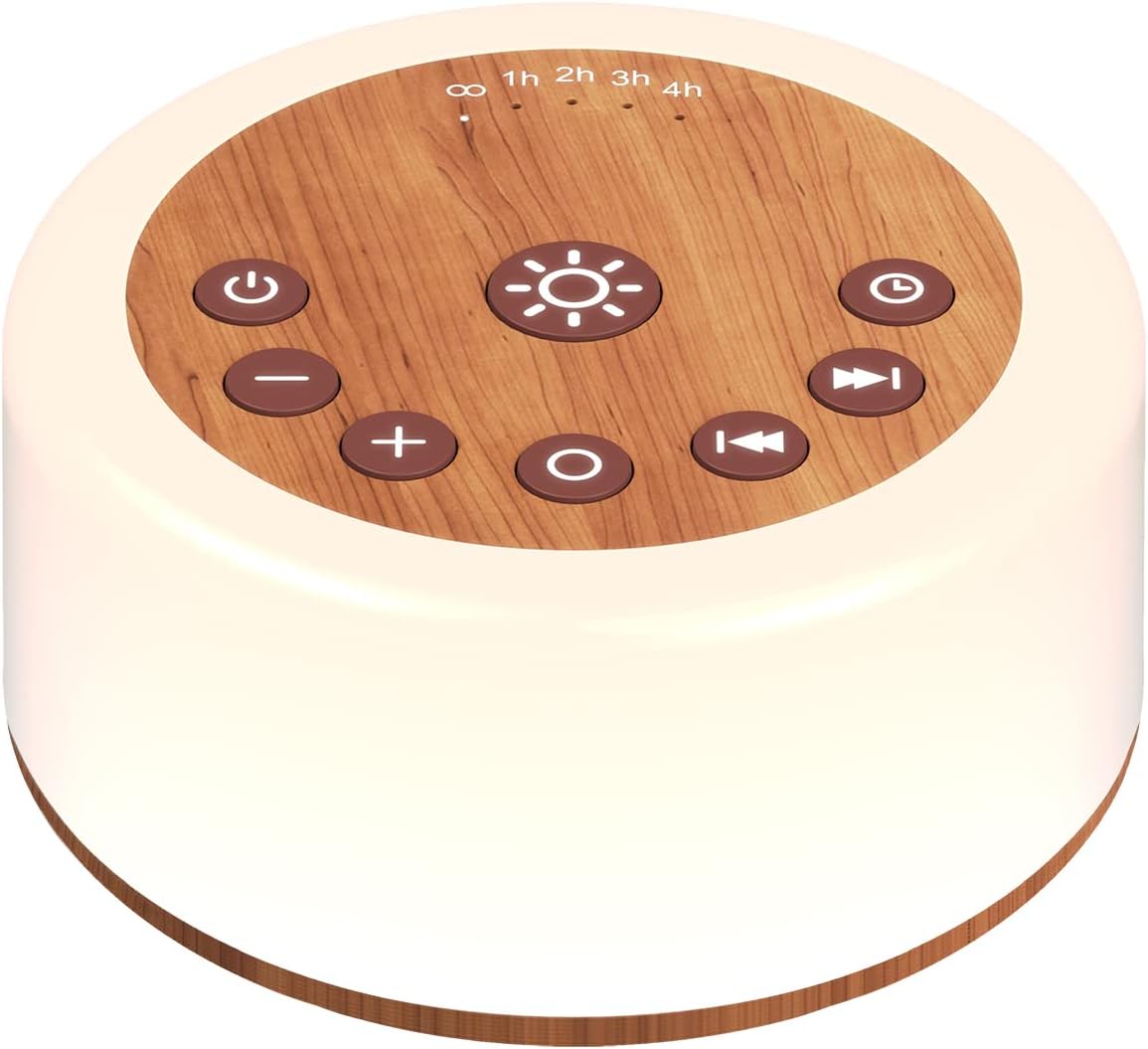 ColourNoise Sound Machine White Noise Machine 12 Colors Night Lights Brown Noise Machine with 30 Soothing Sounds Sleep Sound Machine with 5 Timers Portable for Home Travel and Office