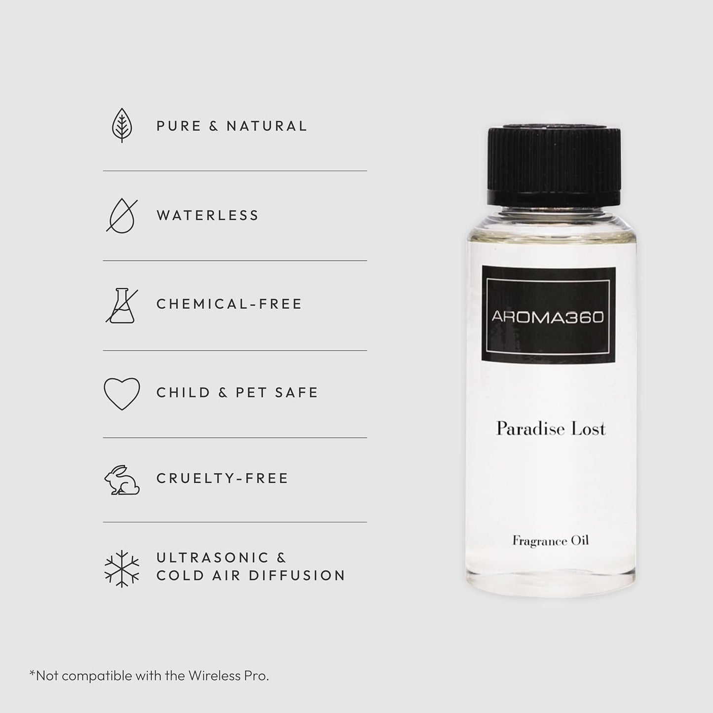Aroma360 Diffuser Oil - Paradise Lost - Aromatherapy Essential Fragrance Oil - Orange, Raspberry & Marine -120ML 4.1 Fl oz