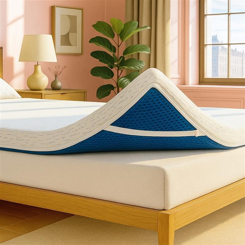 ViscoSoft 2 Inch Memory Foam Mattress Topper Cal King - Select High Density Ventilated Mattress Pad - Premium Removable Rayon Cover