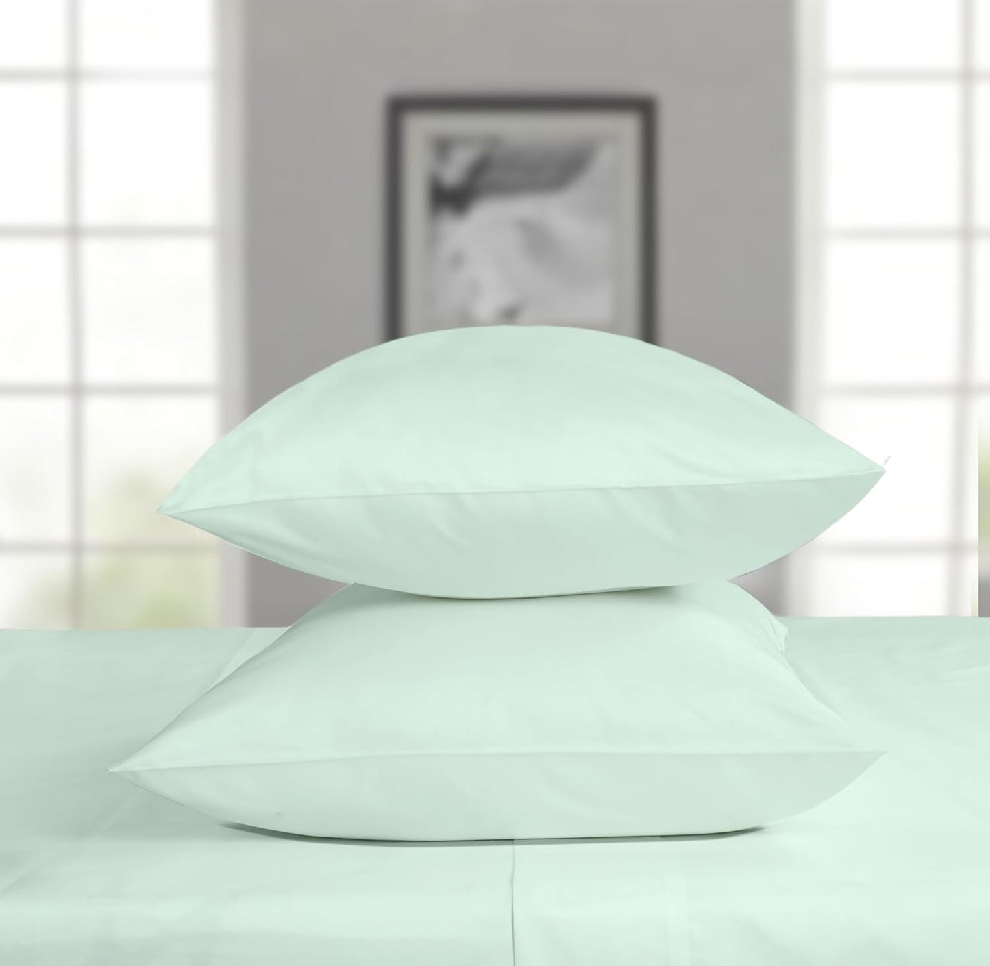 Threadmill California King Sheet Sets | 600 Thread Count Cal King Bed Sheets Set with 16” Deep Pocket | Sateen Weave 4-Piece Bedding Set with Cooling Effect | Seaglass