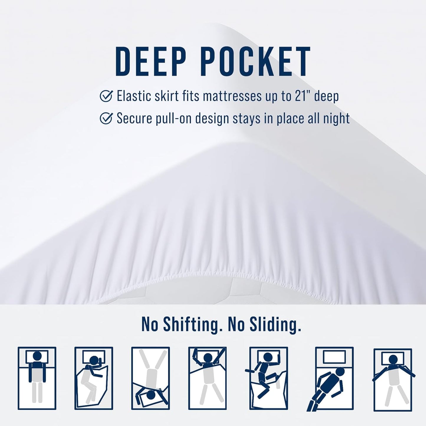 OLANLY Twin XL Quilted Fitted Mattress Pad – Soft Pillow Top Mattress Topper, Down Alternative Fill, Cooling Comfort Breathable Mattress Cover, Machine Washable Deep Pocket Mattress Protector, White