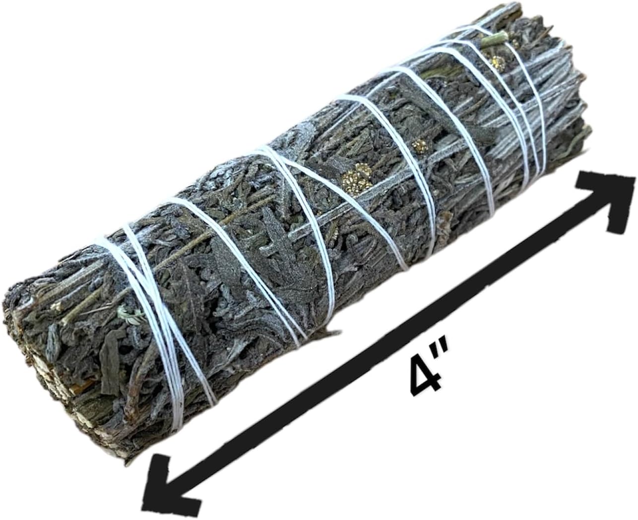 NessaStores 1 Dried Lavender Smudge Stick, 4 Inch Hand Tied, All Natural, Ethically Sourced for Home Cleansing, Stress Relief, & Clearing Negative Energy. JC-144