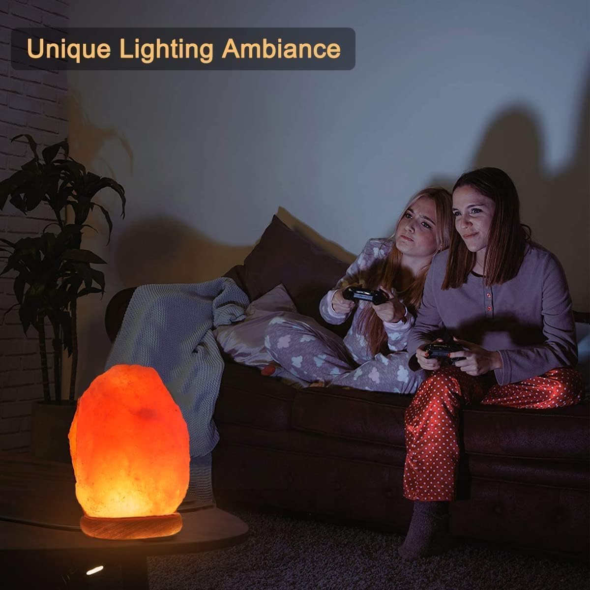 FANHAO Himalayan Salt Lamp 16 Colors, Natural Salt Rock Lamp Hand Carved Night Lights, USB Salt Crystal Lamp Remote Control for Meditation, Gifts & Home Décor