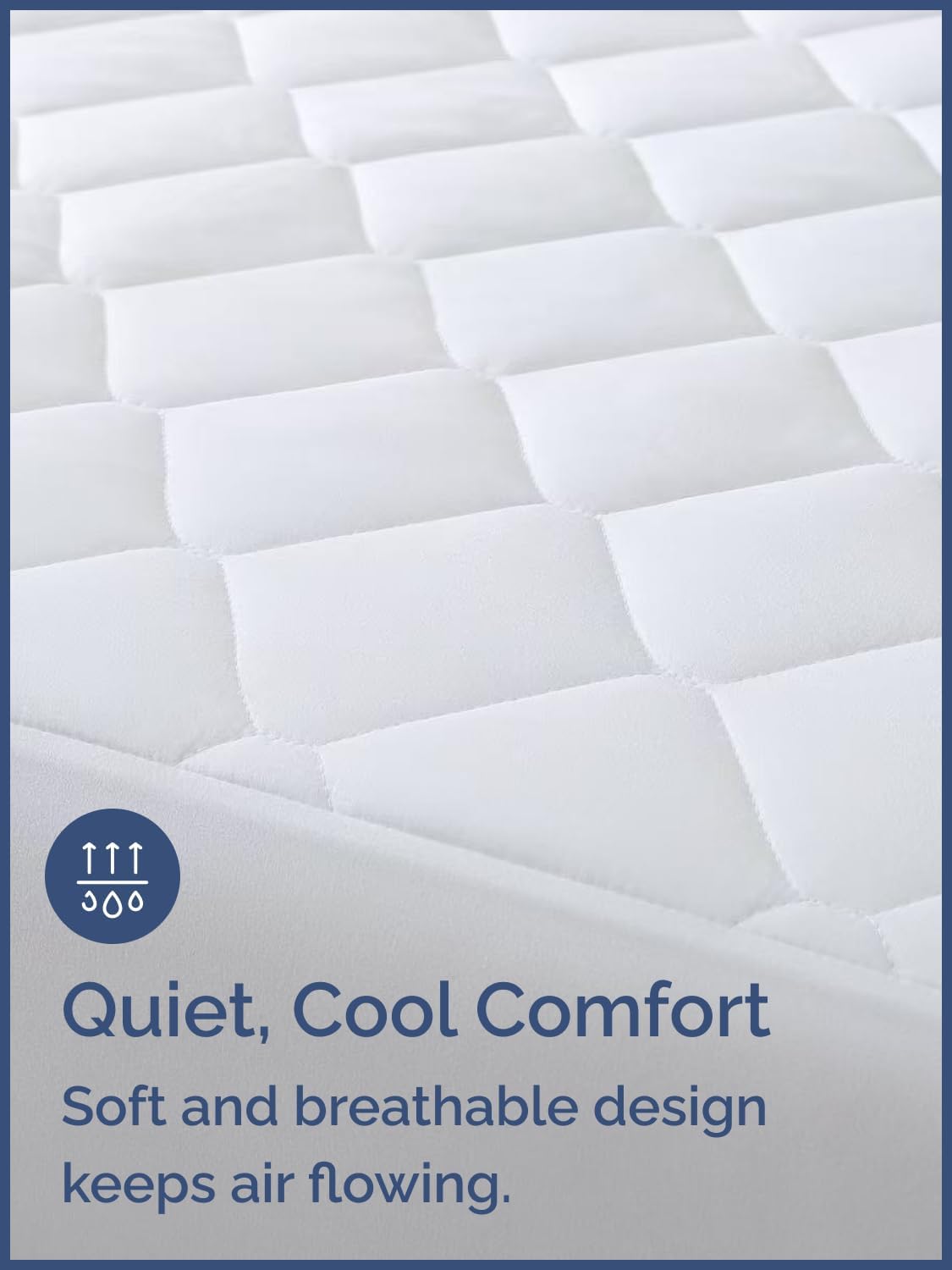 Quilted Fitted Mattress Pad Full Size - Elastic Fitted Mattress Topper Protector & Cover - Breathable, Soft, Low Profile Top Cover with 8-16 Inch Deep Pockets - Easy-Fit and Machine Washable - White