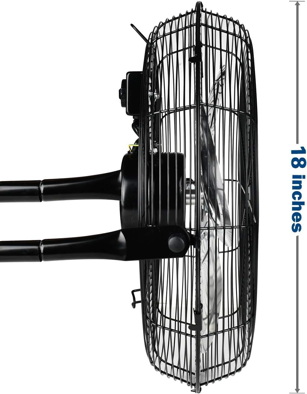Simple Deluxe 18 Inch 3-Speed High Velocity Heavy Duty Metal Industrial Floor Fans, Black