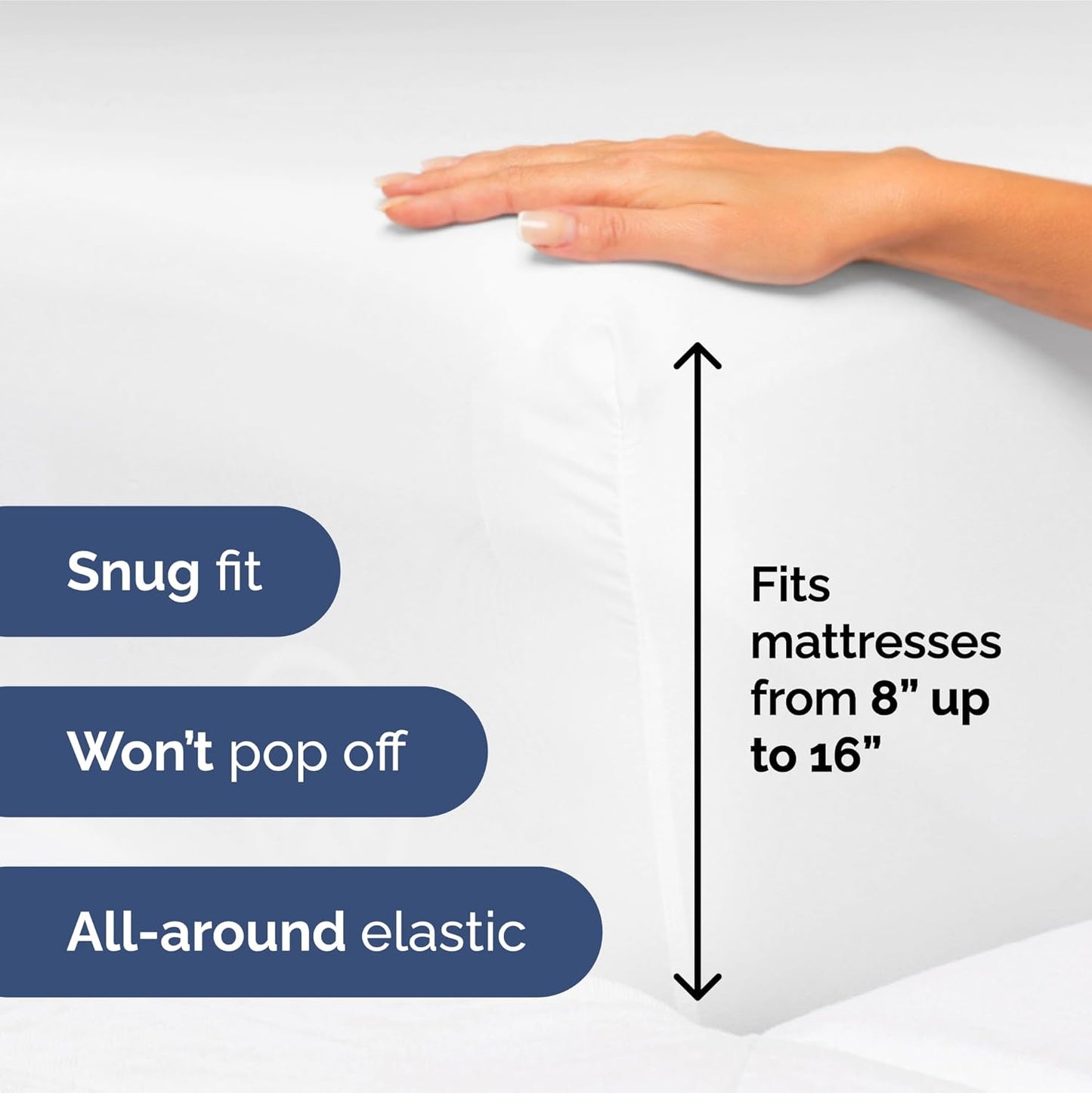 Split King Size 5 Piece Sheet Set - Extra Soft, Breathable & Cooling Sheets - Hotel Luxury Bed Sheets for Women & Men - Deep Pockets, Easy-Fit & Wrinkle-Free Sheets - Bright White Oeko-Tex Bed Sheets