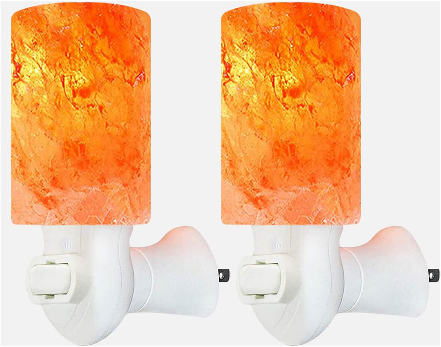 Himalayan Rock Salt Night Light Cylinder Shape 2Pack
