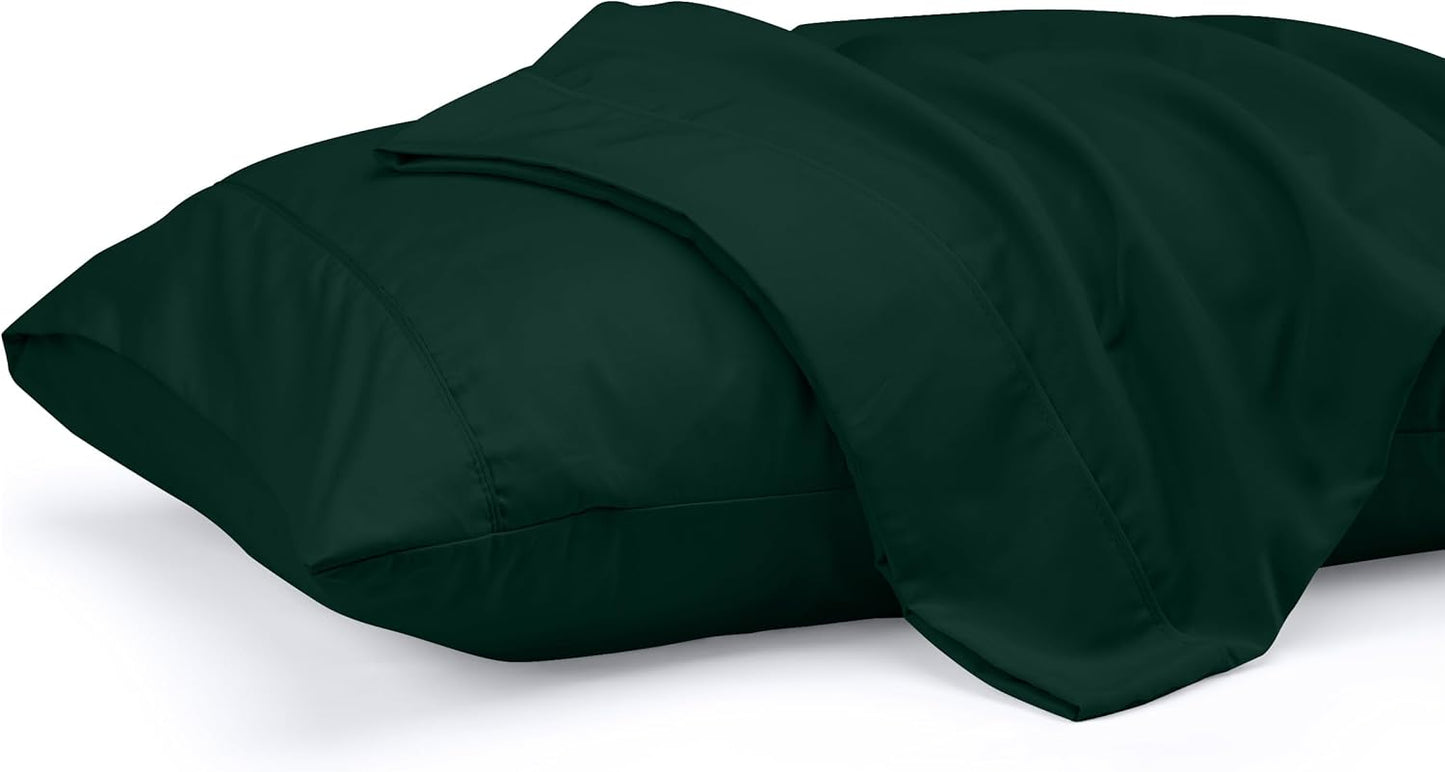 Pillow Covers by Utopia Bedding - Queen Size 2-Pack – Soft Brushed Microfiber – Perfect for Hospitals, Hotels, Guest Rooms – Oeko-TEX Certified, 20x30 Inches (Emerald)