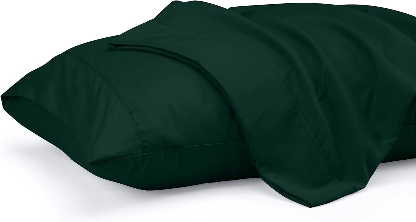 Pillow Covers by Utopia Bedding - King Size 2-Pack – Soft Brushed Microfiber – Perfect for Hospitals, Hotels, Guest Rooms – Oeko-TEX Certified, 20x40 Inches (Emerald)