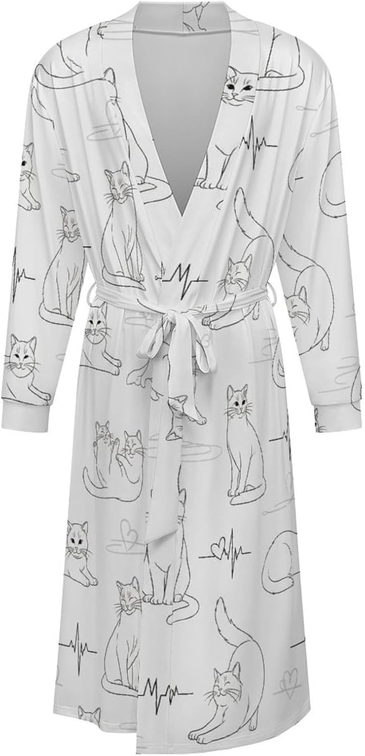 Soft Robes for Women Lightweight Kimono Bathrobe Full-Length Loungewear