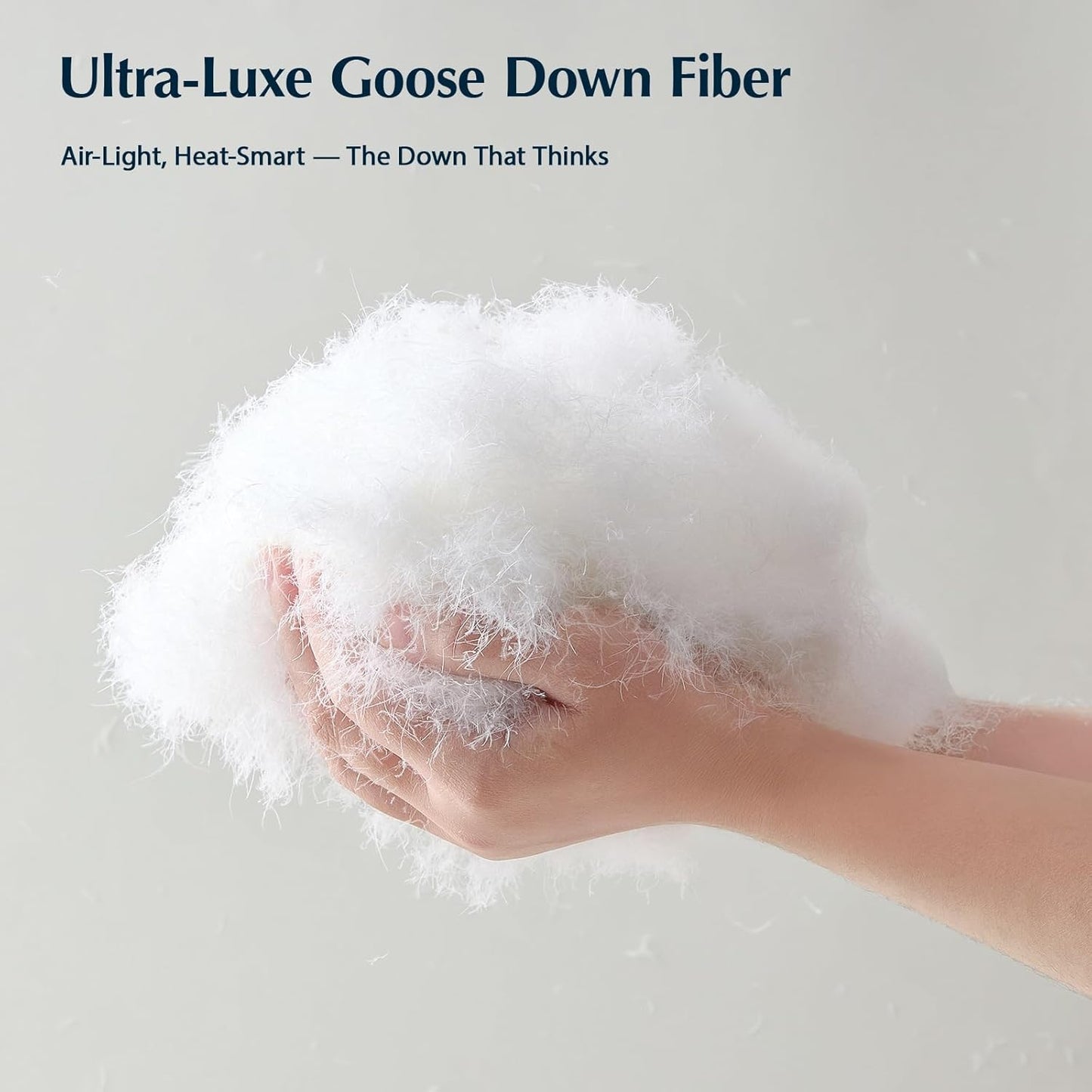 Pacific Coast Goose Feather Down Fiber Comforters Twin Size, Extra Fluffy White Duvet Insert, Ultra-Soft, Breathable, All Season Hotel Luxury Bedding Comforters, 8 Corner & Center Loops (68"x90")