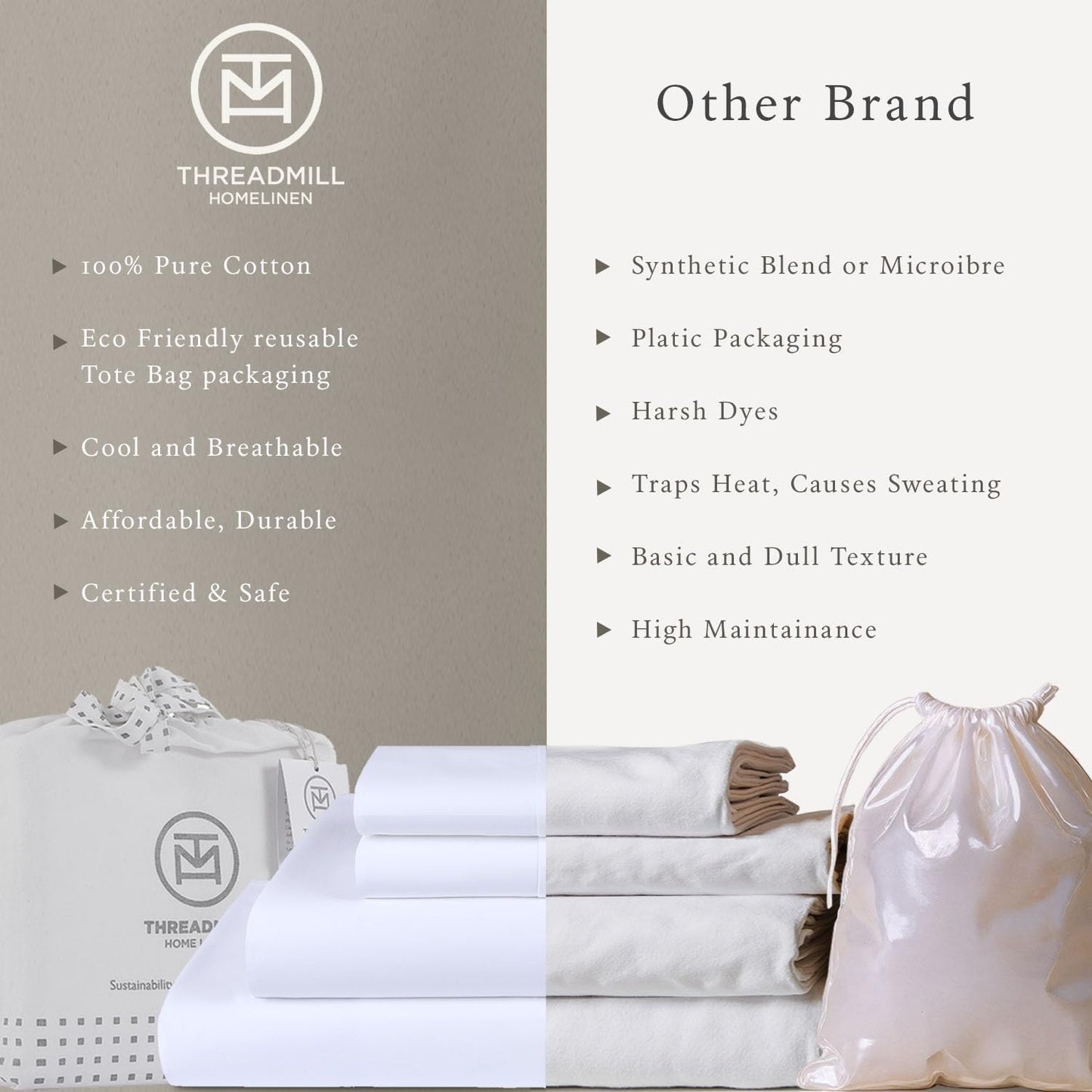 Threadmill 100% Cotton Sheets for King Size Bed | Damask Sateen All-Season 500Thread Count 4 Pc King Bed Sheets Set | Soft, Breathable Hotel Quality | Snug Fit Elastic Deep Pocket King Sheets | Lilac