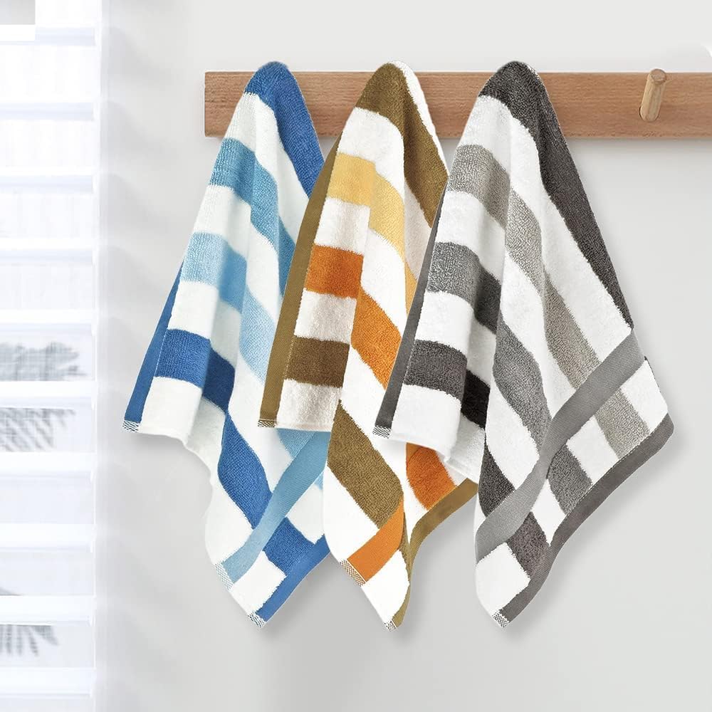 Jacquotha 12 Pack Wash Cloths for Showering 3 Colors, Cotton Washcloths Gentle for Men Women Kids, Durable Wash Rags Large Size 13" X 13"