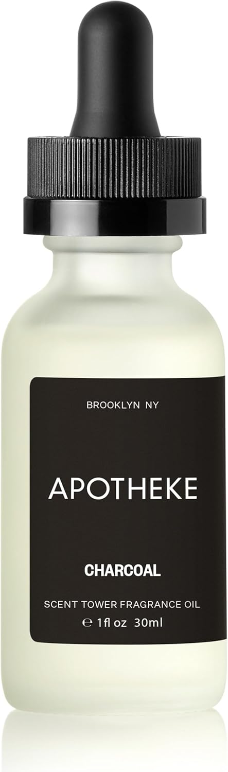 Apotheke Scent Tower Aromatherapy Diffuser Fragrance Refill, Charcoal (30 ml) - Long-Lasting Perfume-Grade Essential Oil for Clean & Fresh Home, Office, Hotel & Large Room