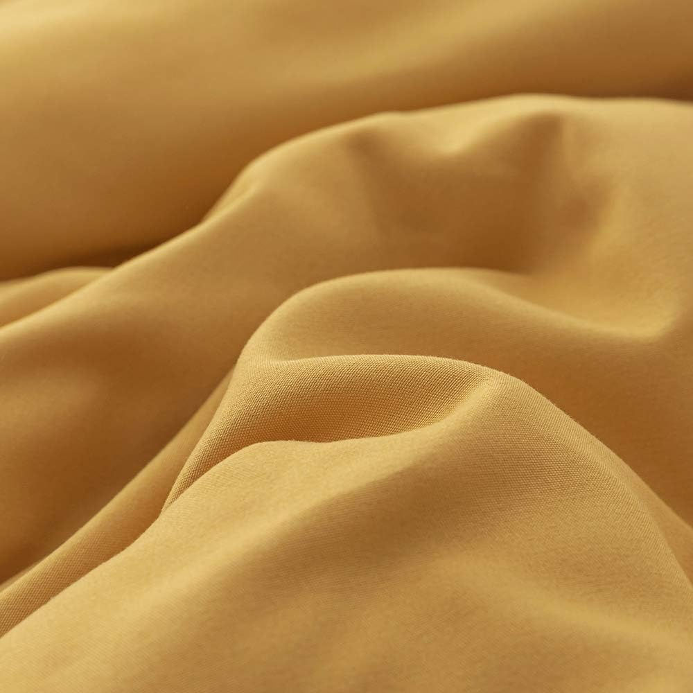 Cottonight Mustard Yellow Comforter Sets Queen Dark Yellow Comforter Full Lightweight Cozy Mustard Bedding Comforter Sets Ginger Yellow Blanket Quilts Soft Comfy for Women Men Adults Teens