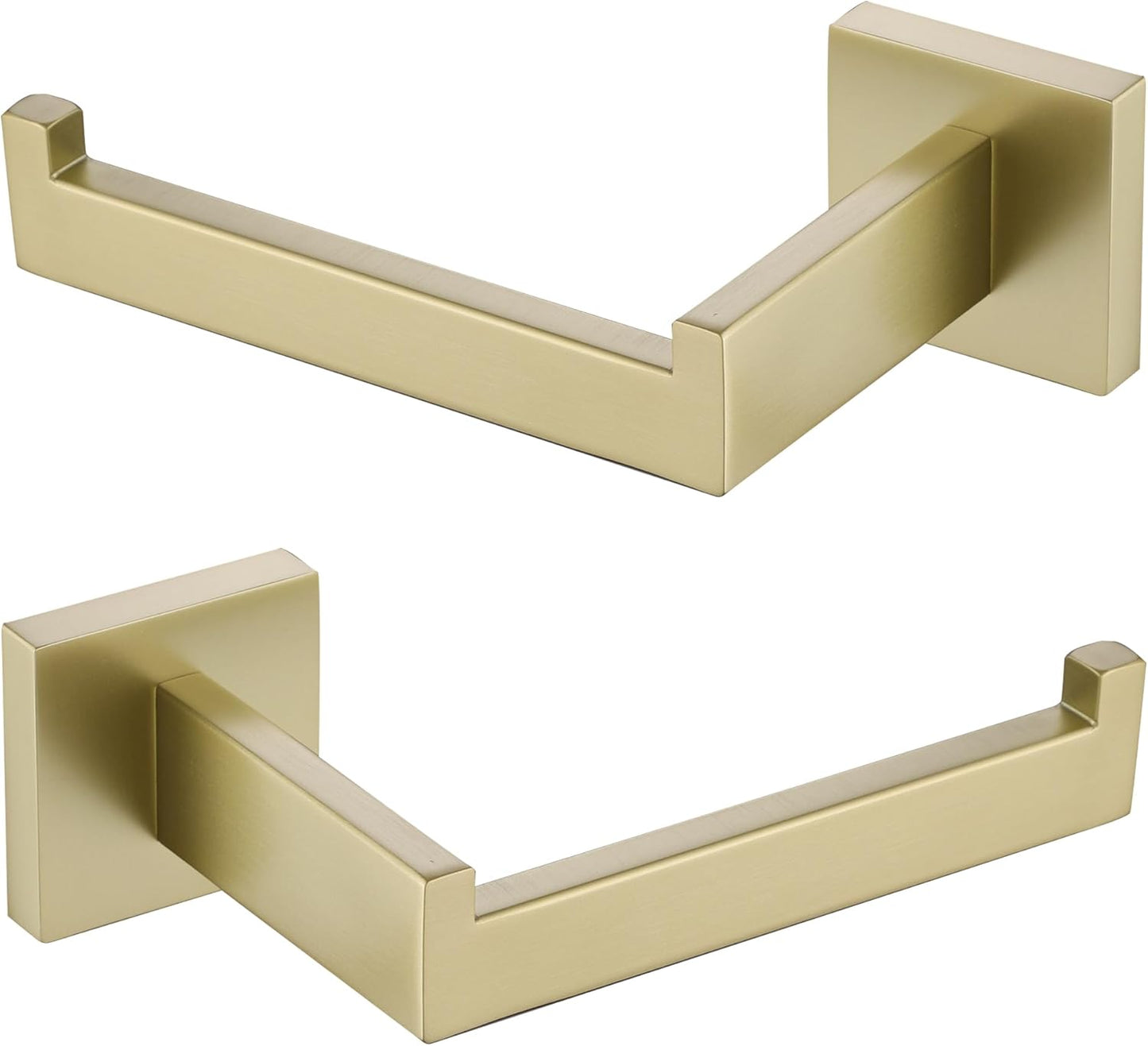 LANC Gold Toilet Paper Holder, Brushed Gold Toilet Paper Roll Holder Wall Mount for RV Bathroom Toilet Tissue Holder Rustproof Stainless Steel Left and Right 2 Pack, A8807BG-LRP2