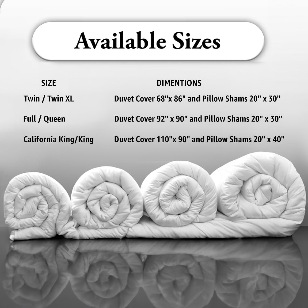 Duvet Cover Oversized King Size 1000 Thread Count 100% Egypitian Cotton 1 Duvet Cover & 2 Pillow Shams Long Staple Quilt Silky Soft, Breathable With Zipper -3 Piece Set for Comforter(White)
