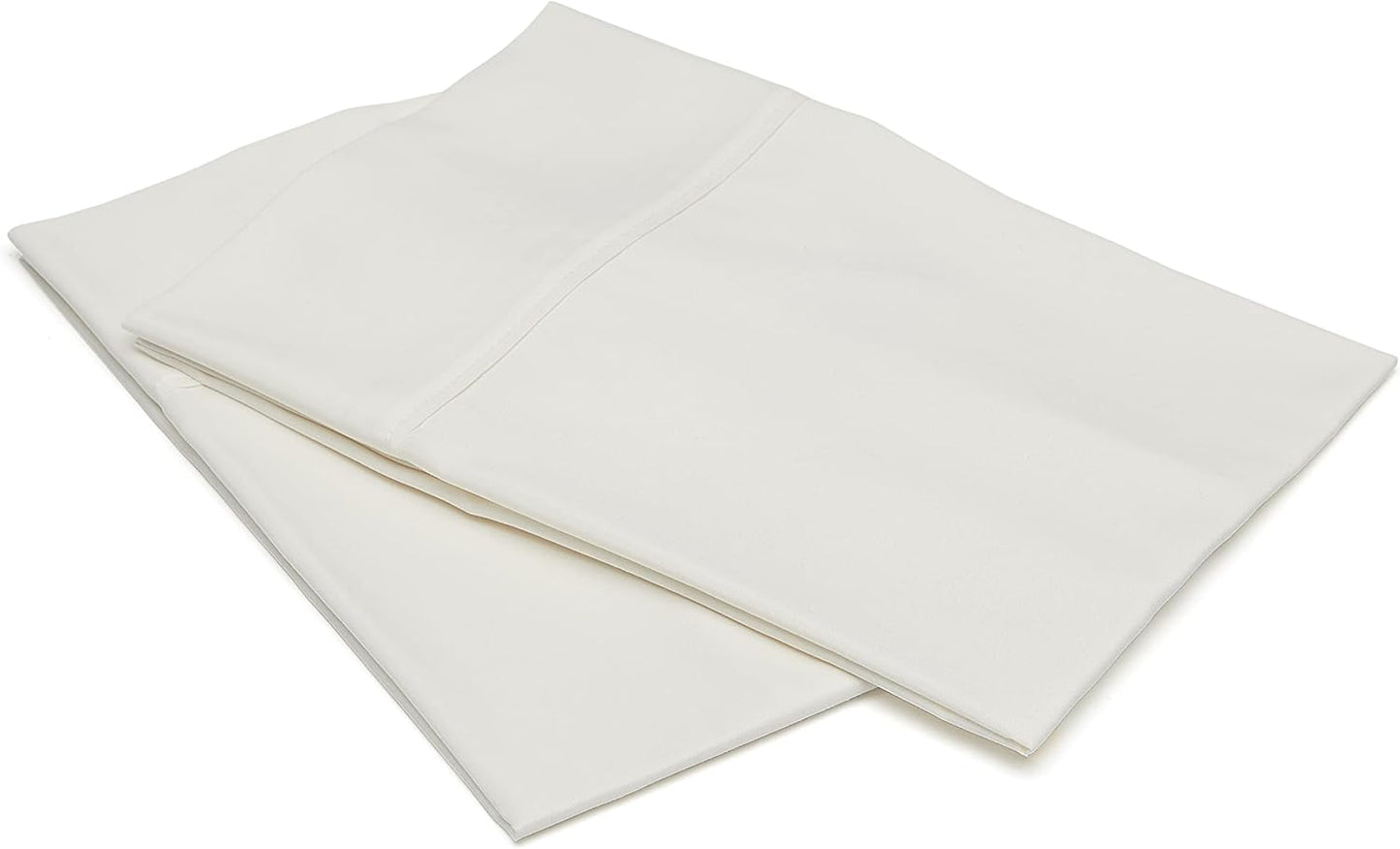 Amazon Basics Standard Pillow Cases Set of 2 - Lightweight, Super Soft Easy Care Microfiber, Cream, 30" L x 20" W, Pillows Not Included