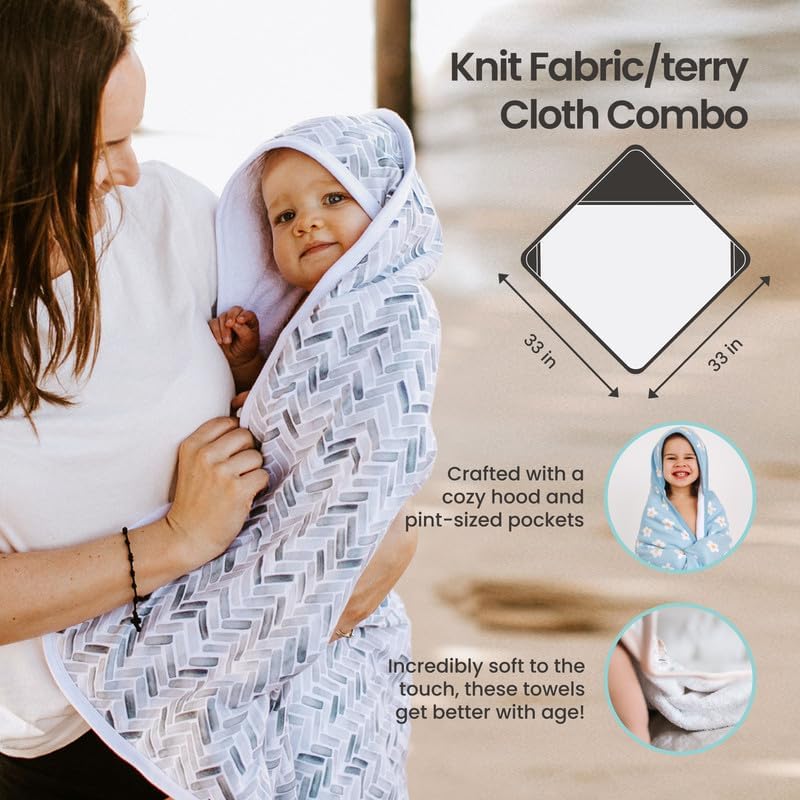 Copper Pearl Hooded Bath Towels Premium Knit/Terry Cloth Baby Towels with Hood, Pockets, and Cool Designs - Great to Gift and Make Bath Time Fun - Baby Bath Towel, Elmo