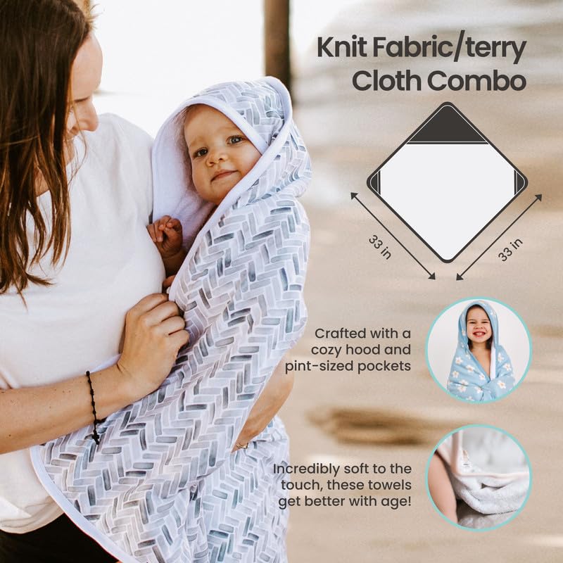 Copper Pearl Hooded Bath Towels Premium Knit/Terry Cloth Baby Towels with Hood, Pockets, and Cool Designs - Great to Gift and Make Bath Time Fun - Baby Bath Towel, Hope