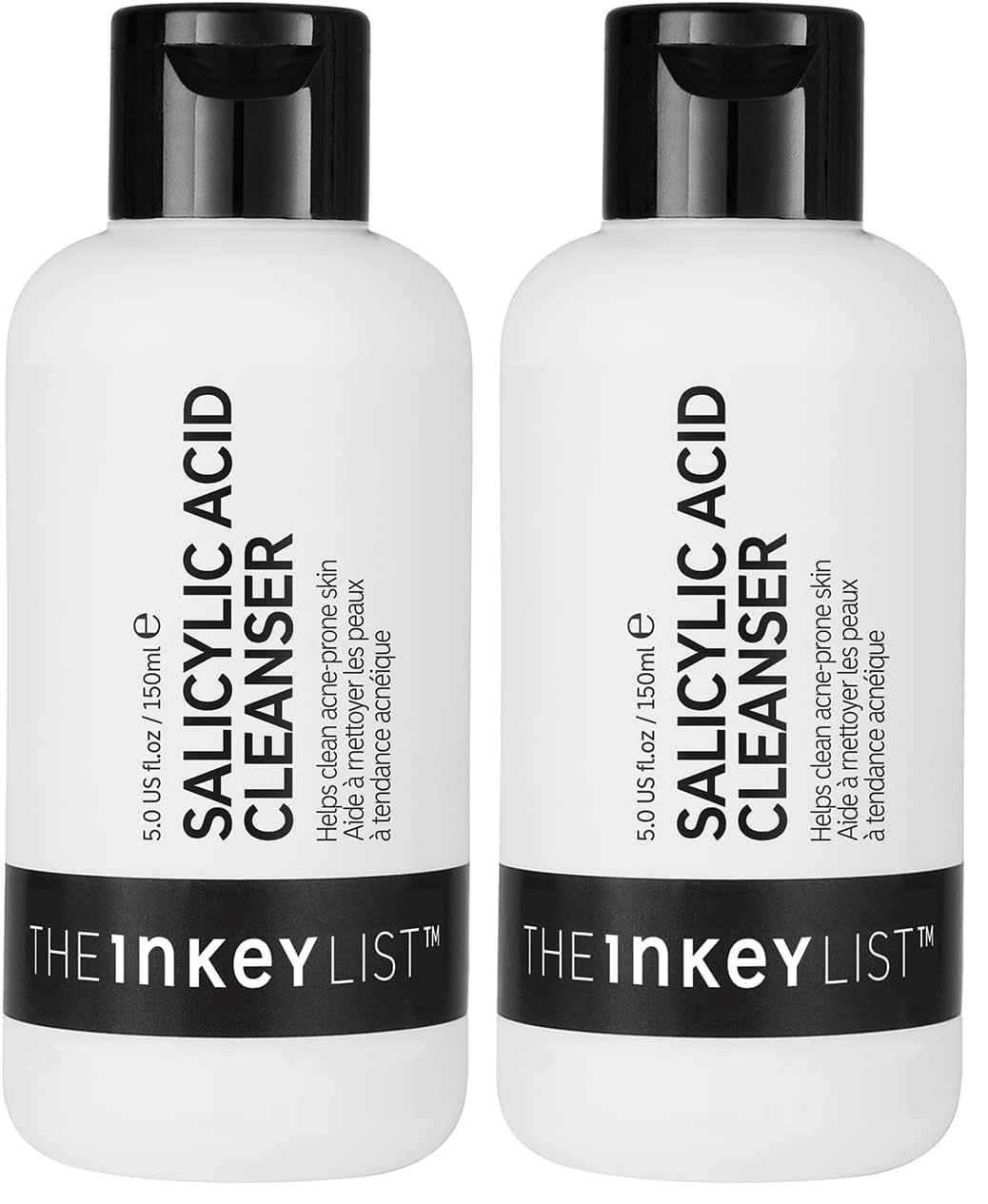 The INKEY List Salicylic Acid Cleanser, Face Wash for Blemishes, Blackheads, Oily Skin and Breakouts, Non-Drying Facial Cleanser Safe for All Skin Types, 5.0 fl oz (Pack of 2)