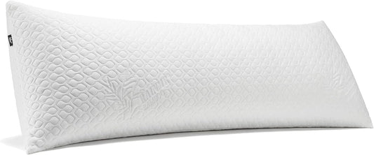 Extra Thick Body Pillow Memory Foam – Long Pillow for Adults – Thicker Inner Case – Soft & Cooling Double Pillowcases, 20 x 54 inches