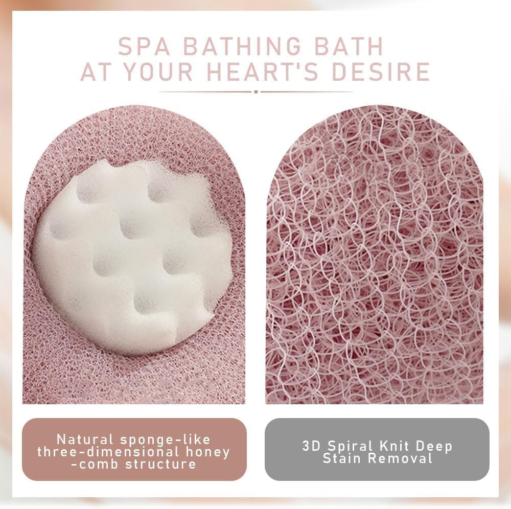 Super Soft Sunflower Suction Cup Bath Ball, ponge Mesh Pouf Shower Ball for Women, Men Shower,2024 Upgraded 2-in-1 Sunflower Bath Ball,Exfoliating Bath Sponge Cleaning Brush. (Apricot+Purple)