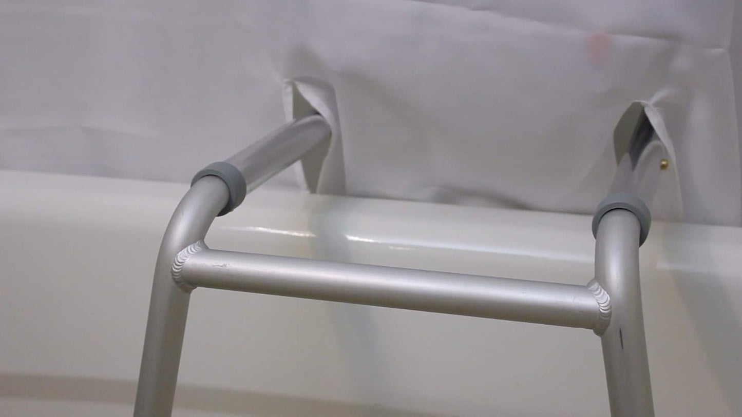 Platinum Health BenchMate Split Shower Curtain for Bath Transfer Benches - Beautiful Designer Fabric, Premium Quick-Attach System, Specifically to Help Keep Water Off The Floor. (Sahara Beige)