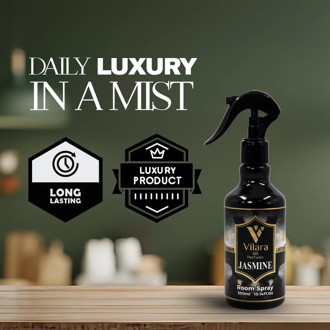 Room Spray Freshener - Long-Lasting Luxury Scents - Room and Linen Spray for Bedding, Sheets, Fabric, Furniture for Aromatherapy - 10.14 fl oz (Multipack 3:Spring,Rose,Jasmine)
