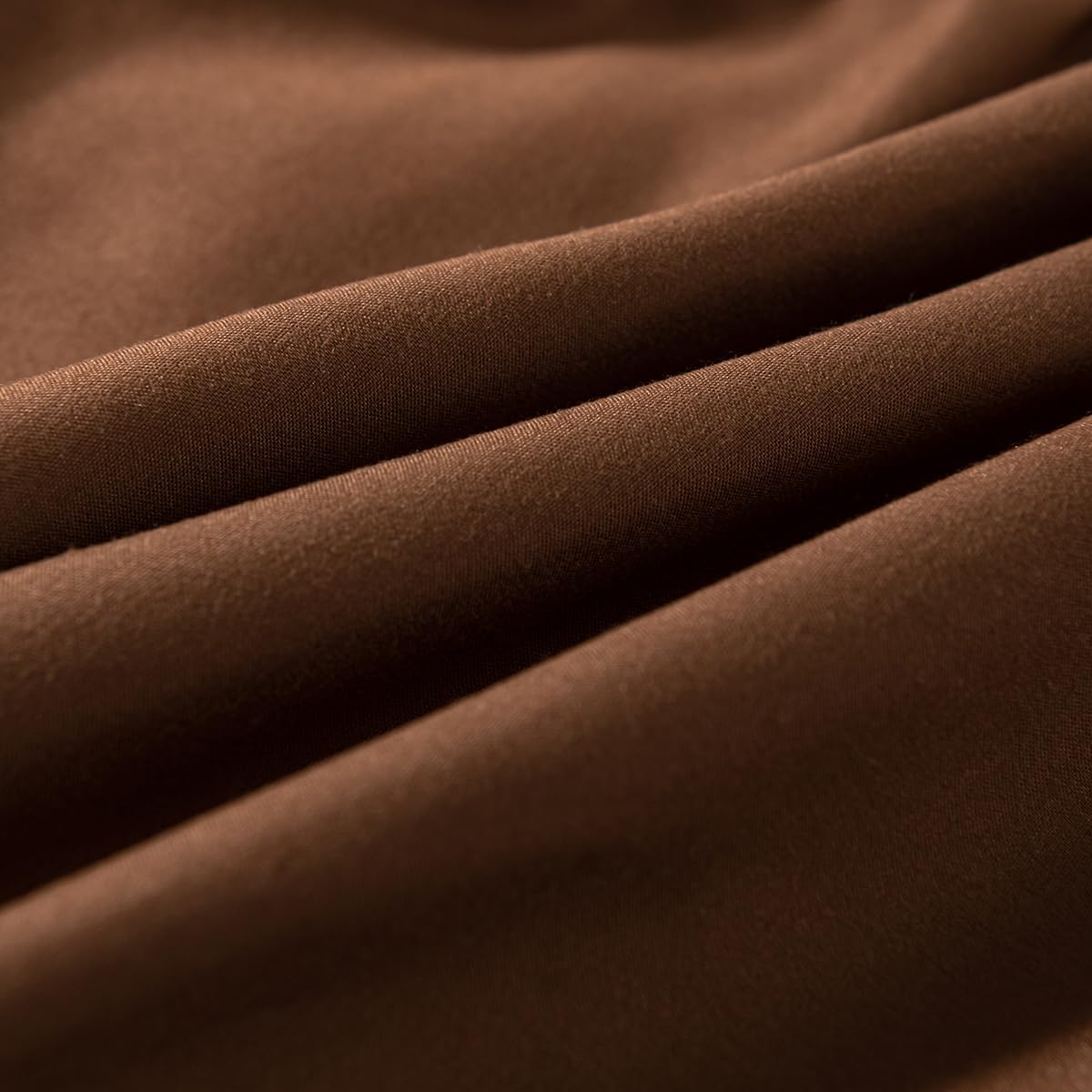 Brown Ruffled Bed Skirt - Full Size with Split Corners, 18 Inch Drop