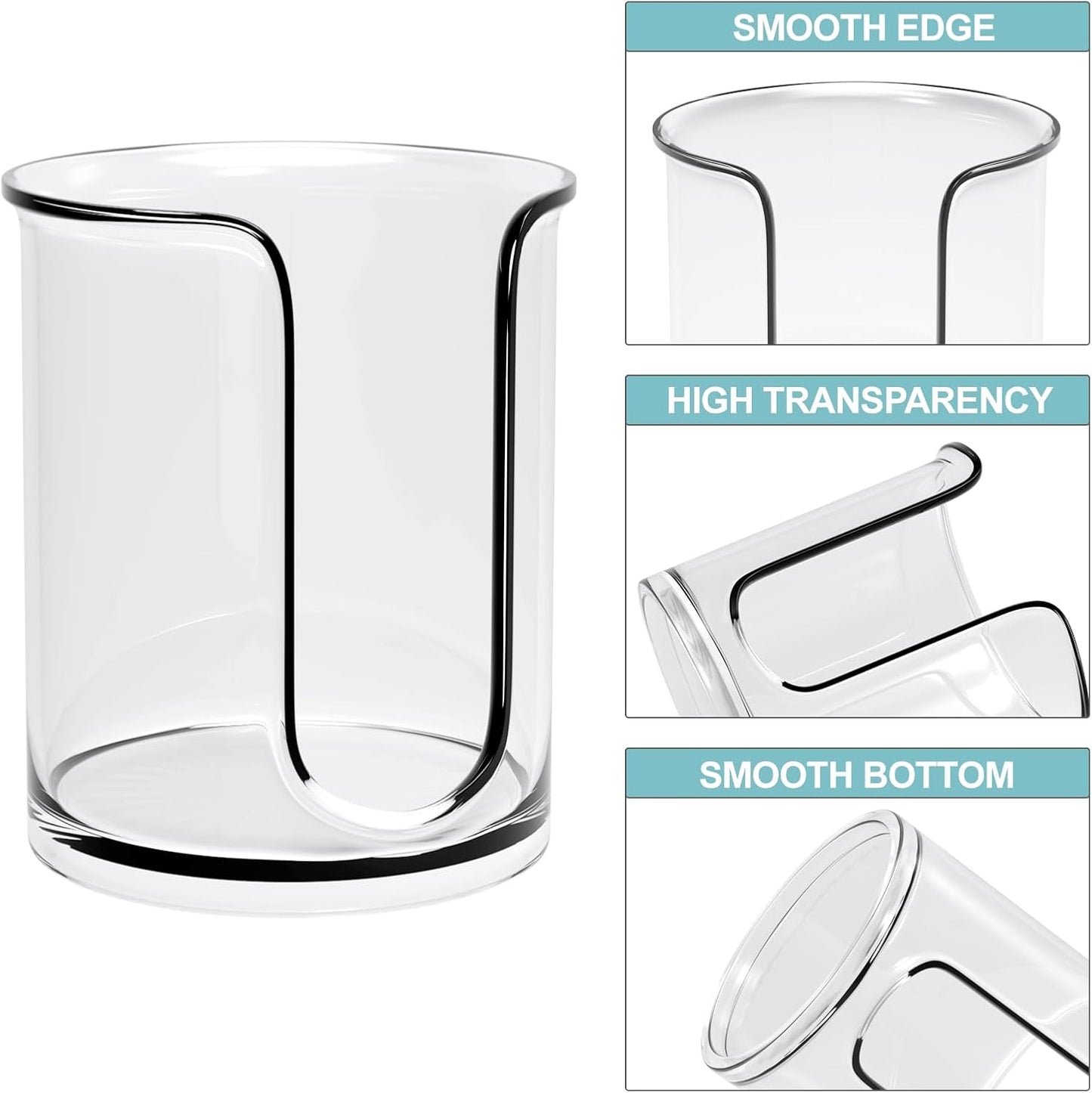 Bathroom Cup Dispenser 5 oz Countertop,2 Pack Mouthwash Cup Holder for Bathroom,PC Small Disposable Cup Holder for 5oz Paper Cups and Mouthwash Cups