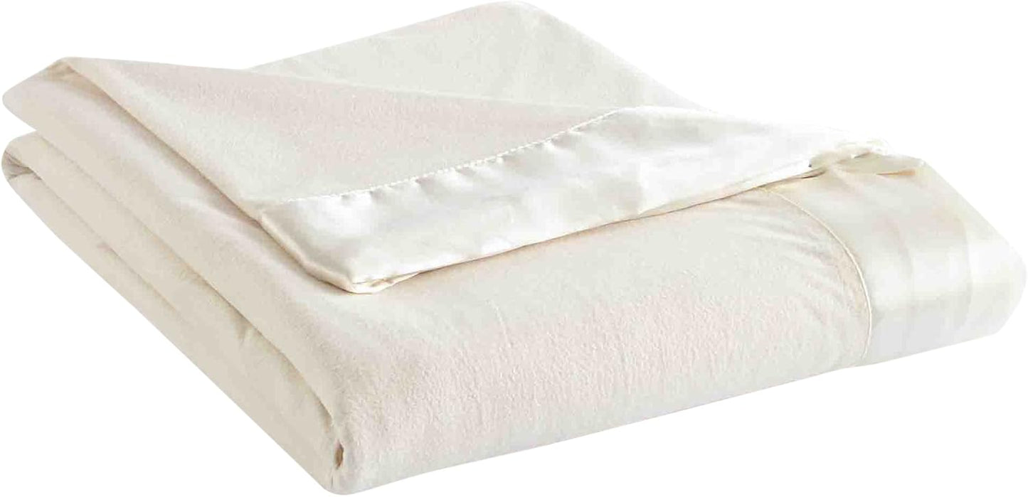Thermee Micro Flannel Twin Size Blankets, Lightweight All Seasons Cozy Blanket, Throw Blankets for Home and Living Room, Comfy & Soft Blanket for Couch, Machine Wash, No Pilling - Sand