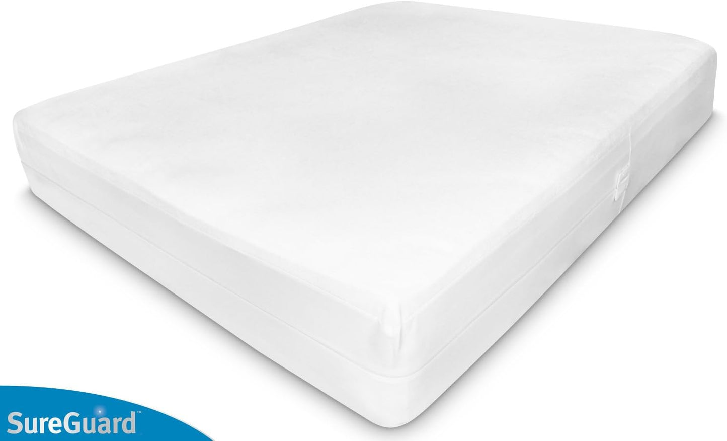 Full (13-16 in. Deep) SureGuard Mattress Encasement - 100% Waterproof, Bed Bug Proof, Hypoallergenic - Premium Zippered Six-Sided Cover