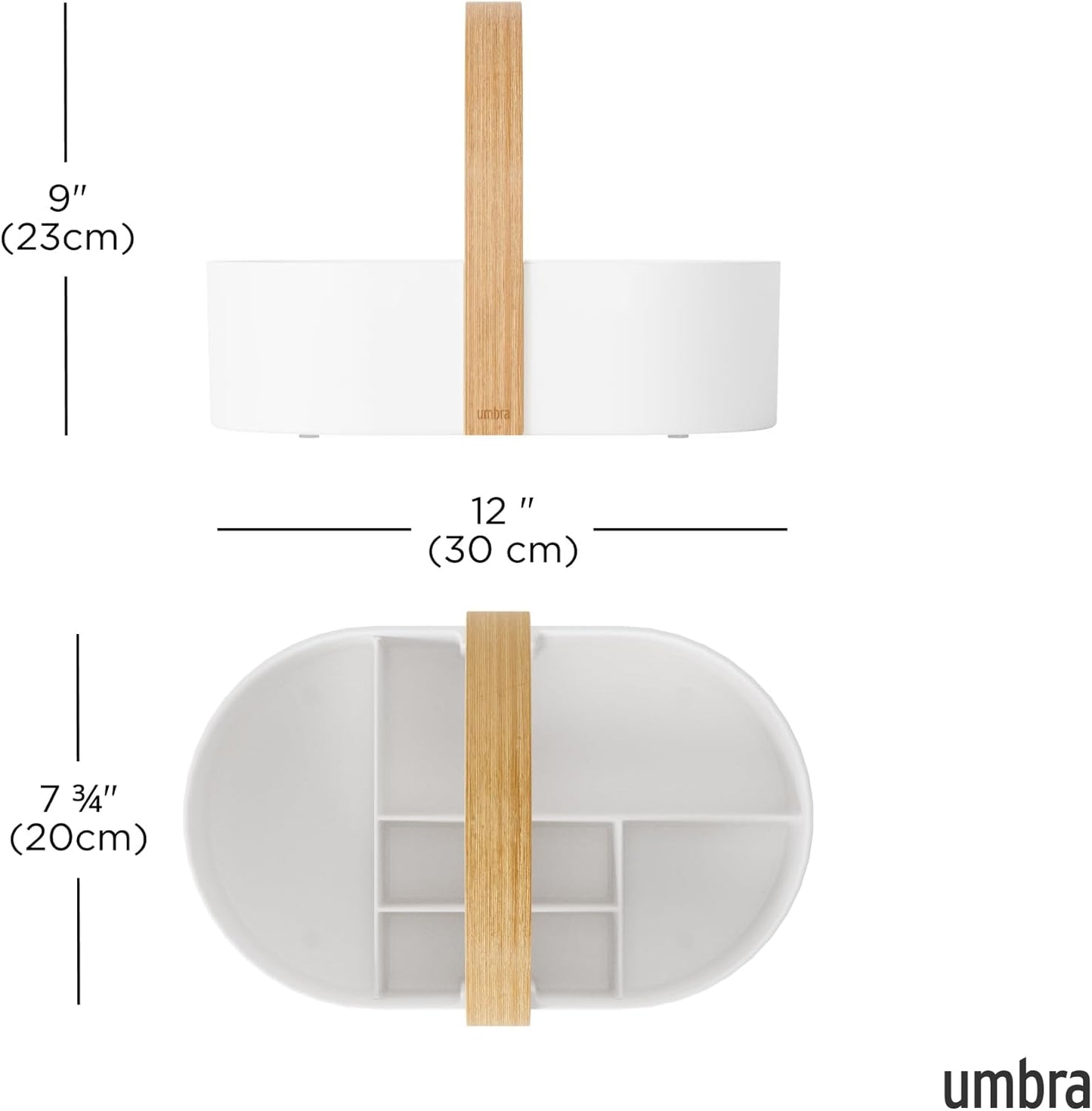 Umbra Bellwood Cosmetic Organizer, White/Natural