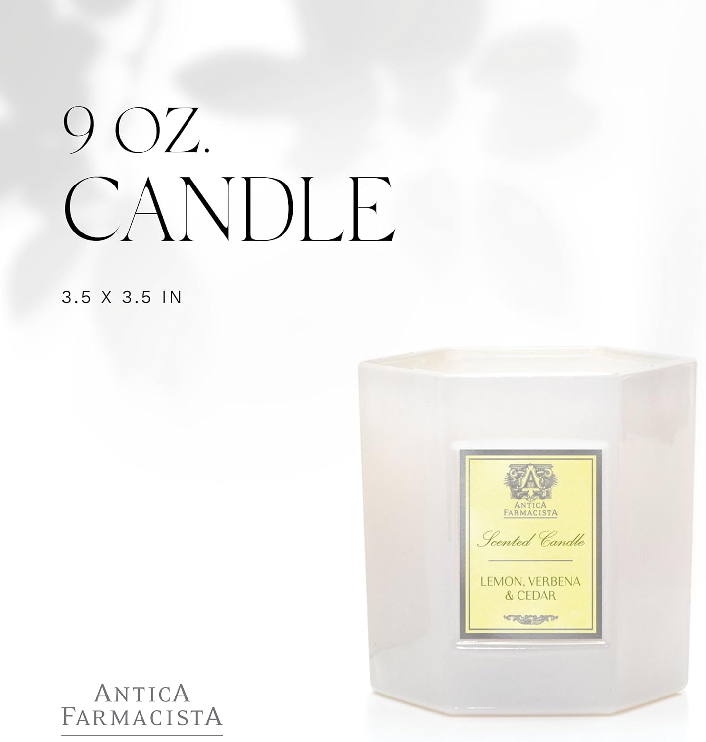 Antica Farmacista Luxury Scent Candle - Decorative Home Candle - Long-Lasting & Premium Scented - Luxury Gift - Lemon, Verbena & Cedar, 9 oz