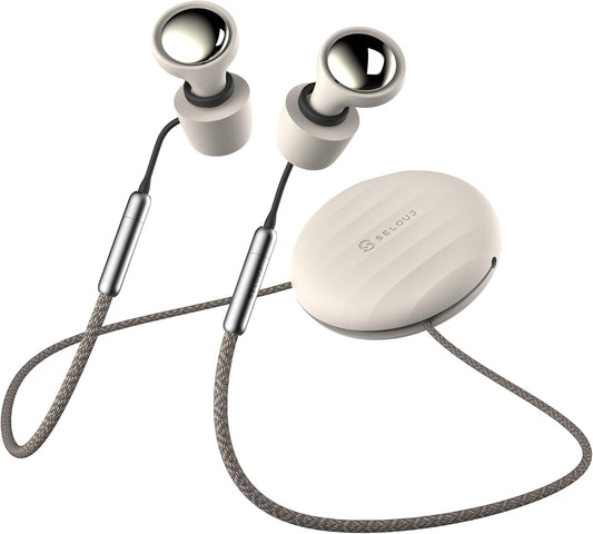 Ear Plugs for Sleeping and Concerts with Cord, Anti-Loss Reusable Earplugs, Ultra-Comfy, 45dB Noise Reducing, Hearing Protection for Travel & Focus, 7 Pair Silicone & Foam Eartips, Slumber Beige
