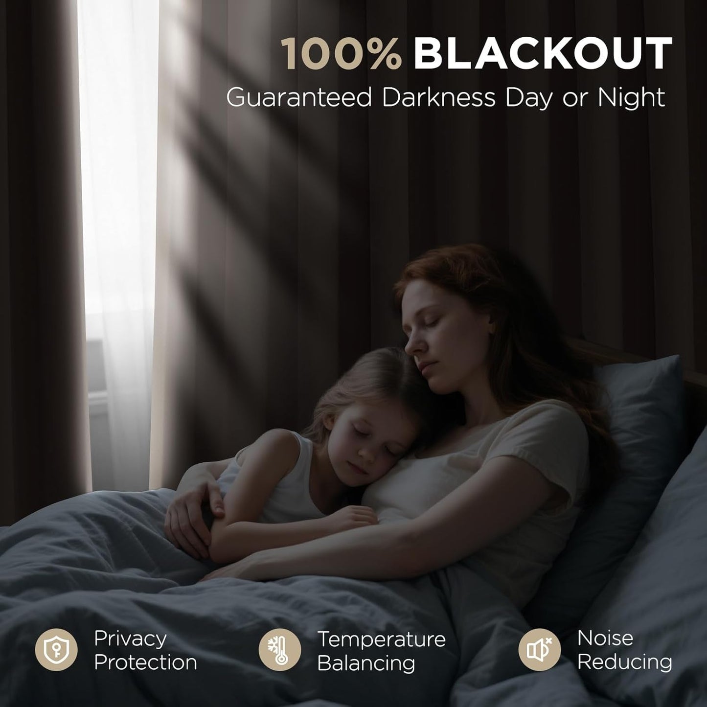 Joydeco Beige 100% Blackout Curtains 102 Inch 2 Panels, Luxury Thermal Beige Velvet Curtains for Bedroom Living Room, Soundproof Blackout Window Drapes, Rod Pocket & Back Tab (52W x 102L)