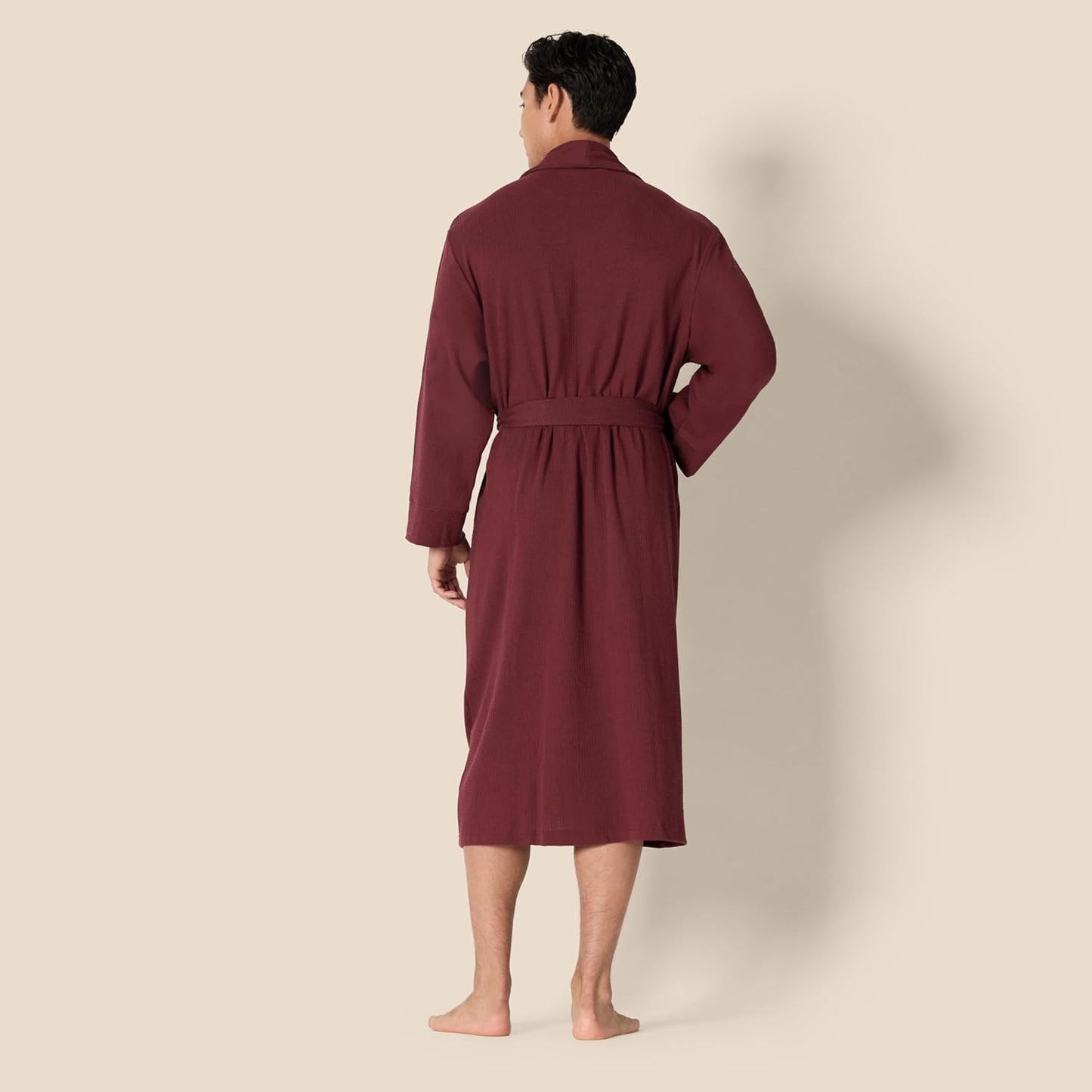 Amazon Essentials Mens Lightweight Waffle Bathrobe (Available in Big & Tall)