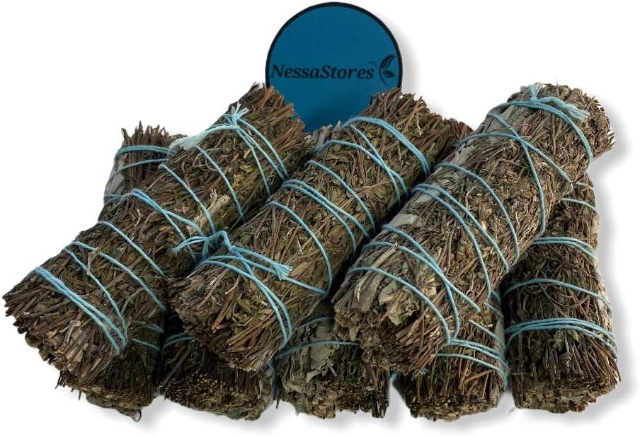 NESSASTORES - White Sage + Thyme Smudge Incense 4" Bundle #JC-180 (22 pcs)