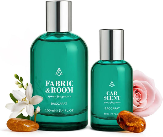 AromaPlan Natural luxurious Room Spray & Car Fragrance Kit, Inspired by Bacc. Rouge-Concentrated, Non-Toxic, Odor Eliminator & Long Lasting- Spray Air Freshener- Home,Car - 5 Star Hotel (100&30 ml)