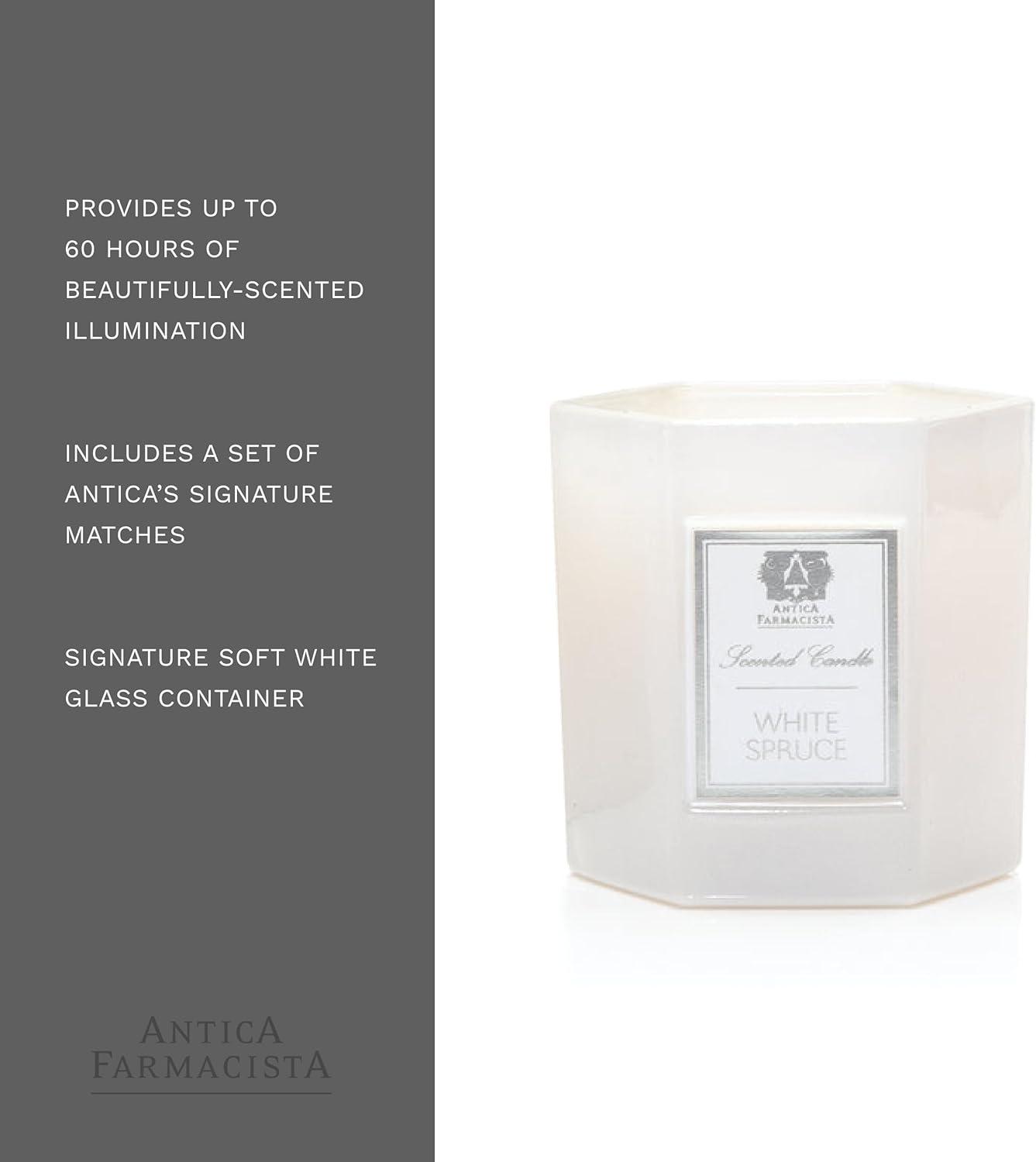 Antica Farmacista Three-Wick Candle - Decorative Home Candle - Long-Lasting & Premium Scented - Luxury Gift - White Spruce, 9 oz