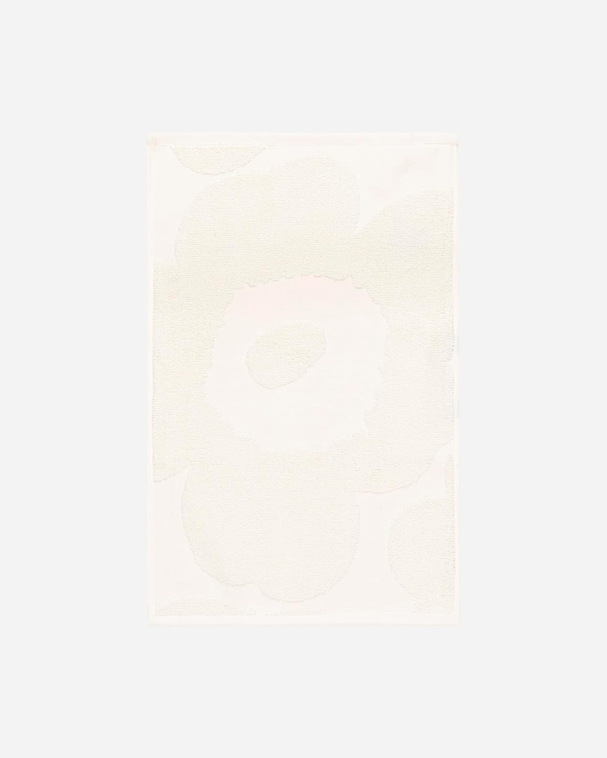 MARIMEKKO Unikko Solid Terry Cotton Guest Towel (Ivory) – Embossed Guest Towels for Bathroom – 20 in x 12 in