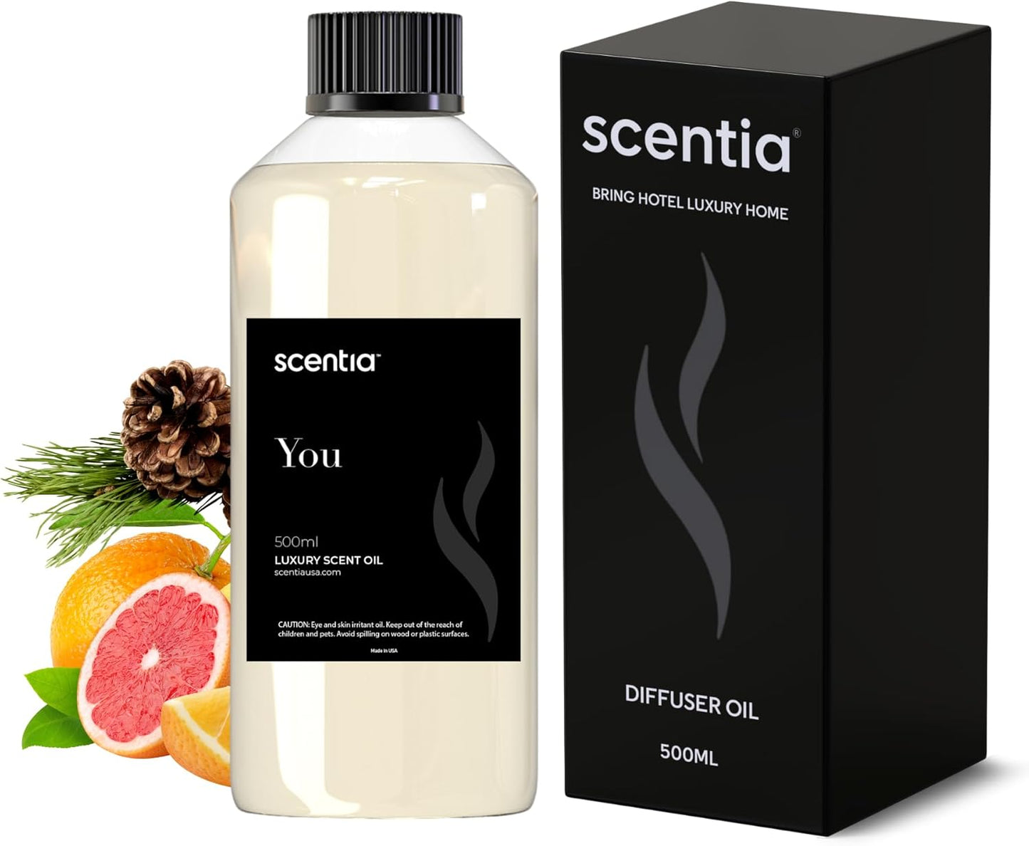 Fierce-Inspired Diffuser Oil - Scentia You Fragrance Oil Perfume Dupe - 500mL, 16.7 Fl oz Aromatherapy Diﬀusers and Humidifiers - A & F Inspired Natural Essential Scented Oil, Thanksgiving Gift