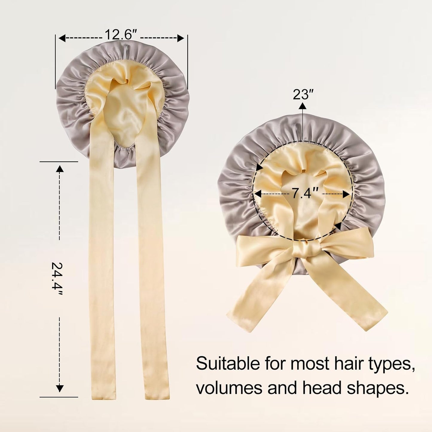 ZIMASILK 100% Mulberry Silk Bonnet for Sleeping Women Double Layer Hair Wrap with Silk Tie Band,1 Pack