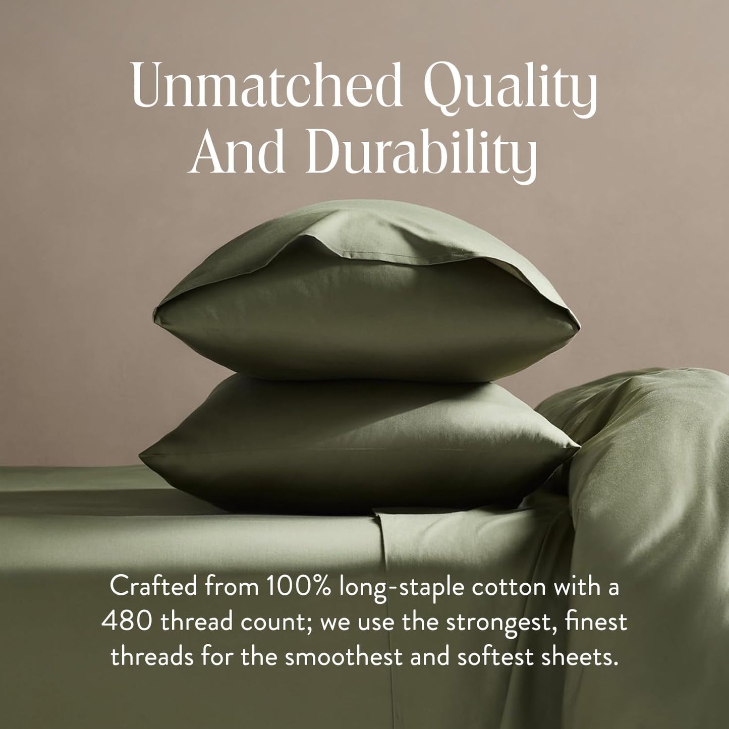 Brooklinen Luxury Sateen Duvet Cover - 100% Cotton, King/California King Size in Fresh Moss Green with Extra-Long Corner Ties and Button Closure - Best King/Cali King Duvet Covers