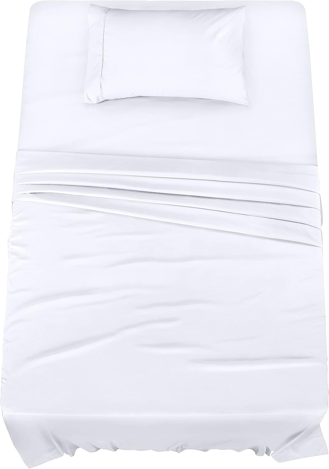Utopia Bedding Twin Sheet Set 4 Piece Bed Sheets for Twin Size Bed, Hotel Luxury, Extra Soft, Cooling Bed Sheets - Wrinkle, and Fade Resistant (White)