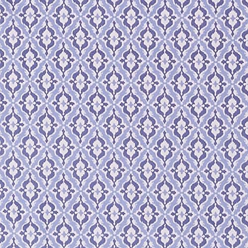 Amazon Basics Lightweight Super Soft Easy Care Wrinkle Free Microfiber 3 Piece Bed Sheet Set with 14-Inch Deep Pockets, Twin, Blue Damask, Printed, Kids, Men & Women Bedding