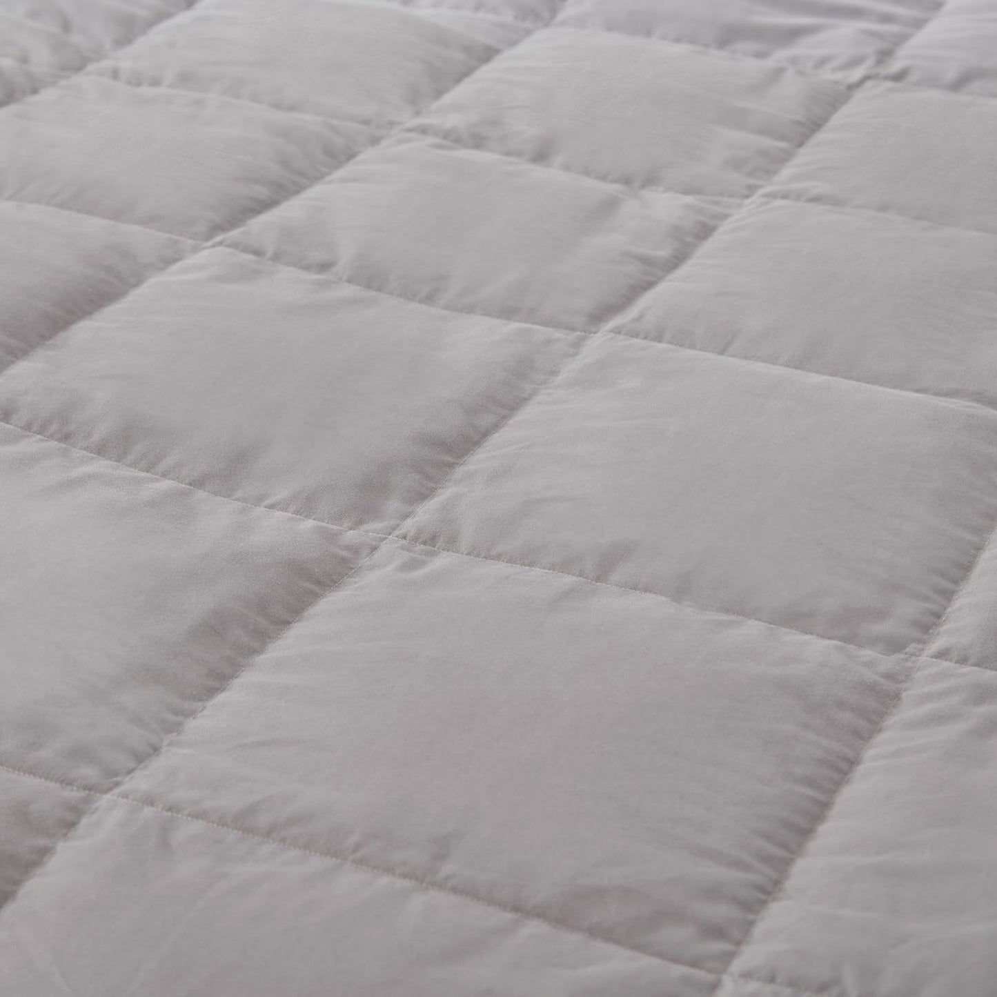 Globon Summer Down Blanket Queen Size, Extra Lightweight Comforter/Duvet Insert for Hot Sleepers, Noiseless & Extra Soft,10 Ounce Fill Weight, Grey