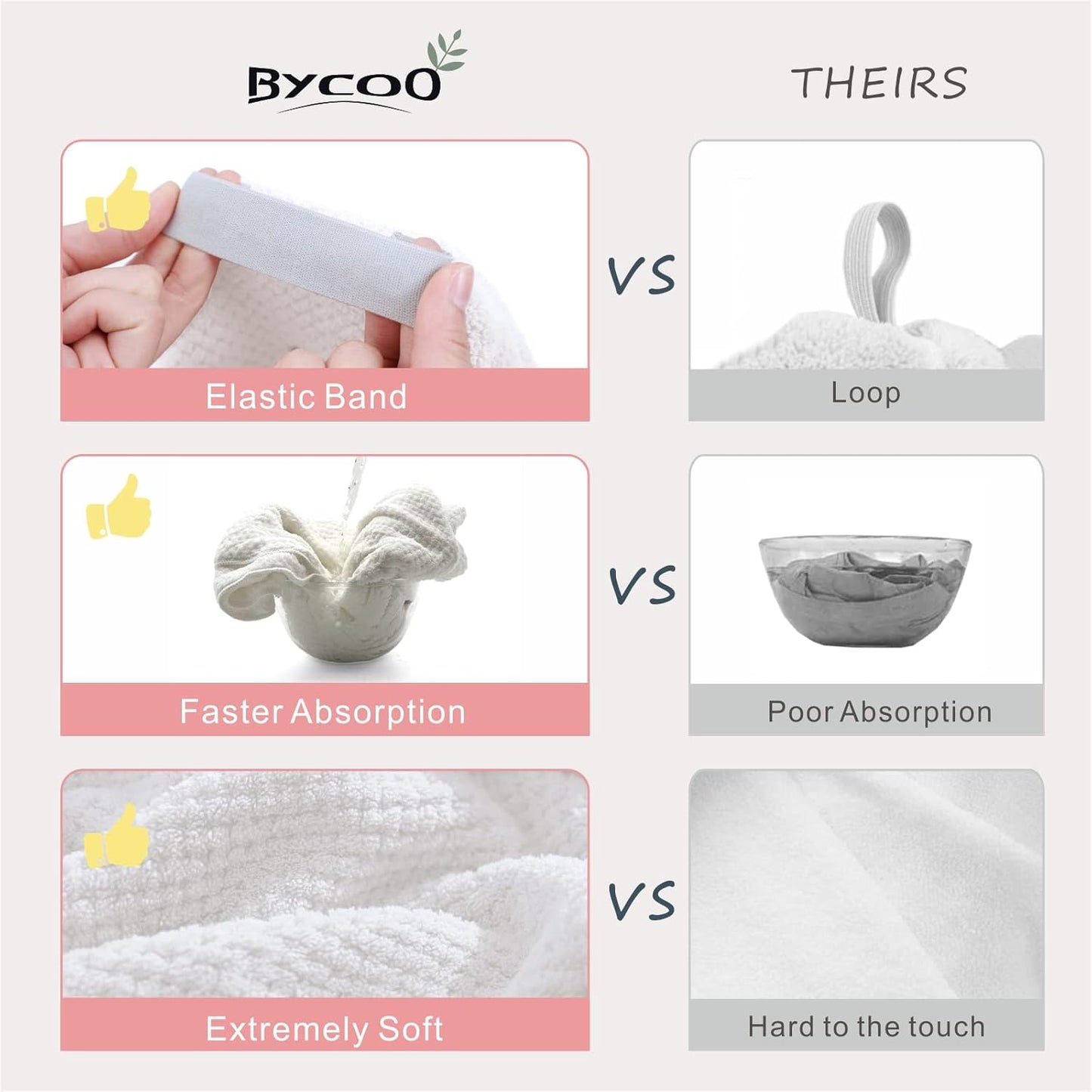 Large Microfiber Hair Towel Wrap for Women, Anti Frizz Drying Towel, Fast Dry Turban Wet Hair, Long, Thick, Curly Super Absorbent Soft Towels - White