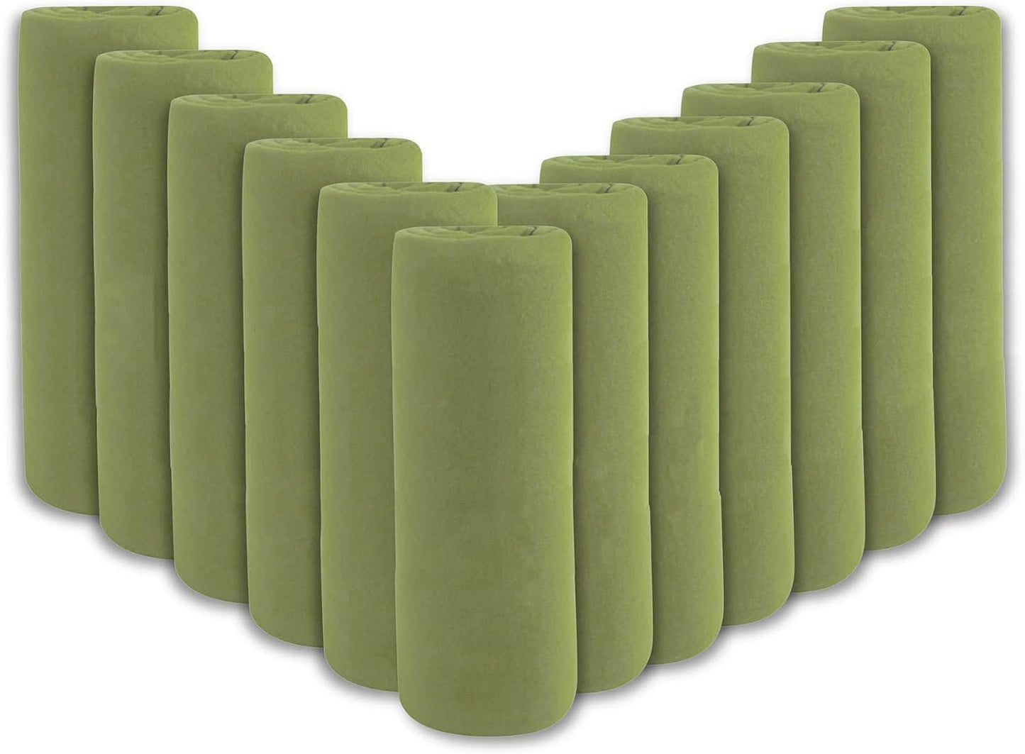 (24 Pack) Bulk Fleece 50x60 Throw Blankets for Wedding Favors, Homeless Women, Men, Homes, Bed, Sofa, Couch, Office, Pet Blankets, Travel | Soft Warm Lightweight Throw Blankets in Bulk (Green)